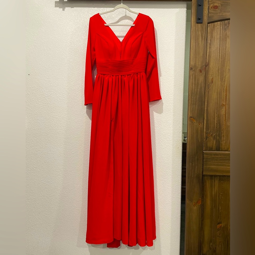 Long Red formal dress